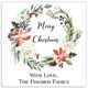 Winter Floral Wreath Square Gift Stickers in a Jar Image 2 of 2
